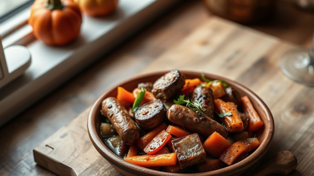 Barbecue Sausage and Veggie Stir-Fry