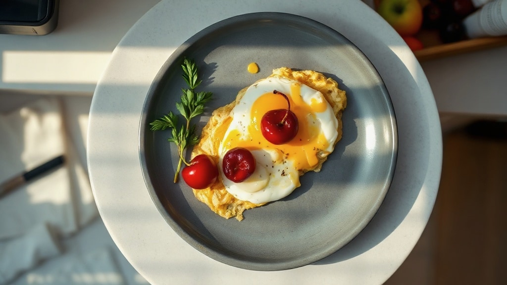 Cheese and Cherry Omelette