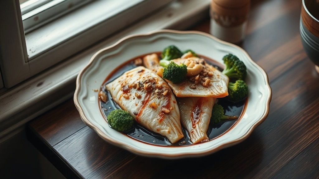 Garlic Fish with Broccoli