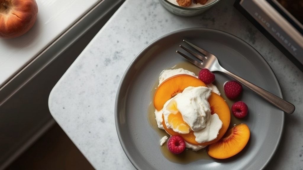 Peach and Cottage Cheese Parfait