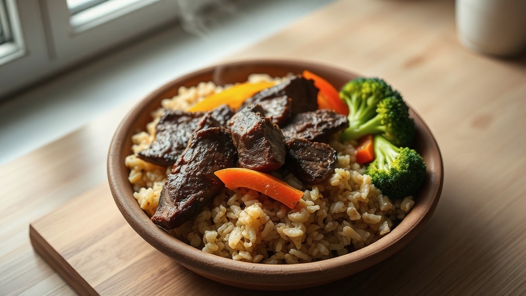 Steak and Veggie Rice Bowl